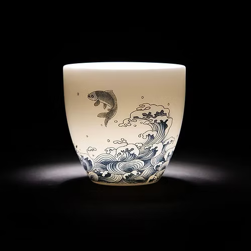 Whimsical Waves Porcelain Sake Cup Set