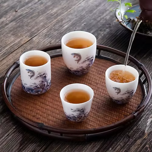Whimsical Waves Porcelain Sake Cup Set