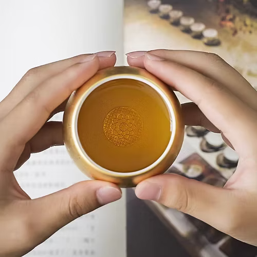 Heart Sutra Engraved Tea Cup
