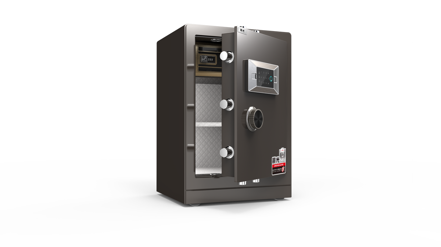 Warhourse MK2 Low-Carbon Alloy Steel Security Safe and Lockbox with Finger Print Keypad