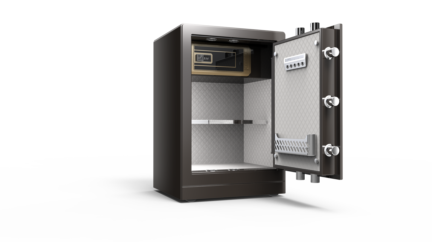 Warhourse MK2 Low-Carbon Alloy Steel Security Safe and Lockbox with Finger Print Keypad