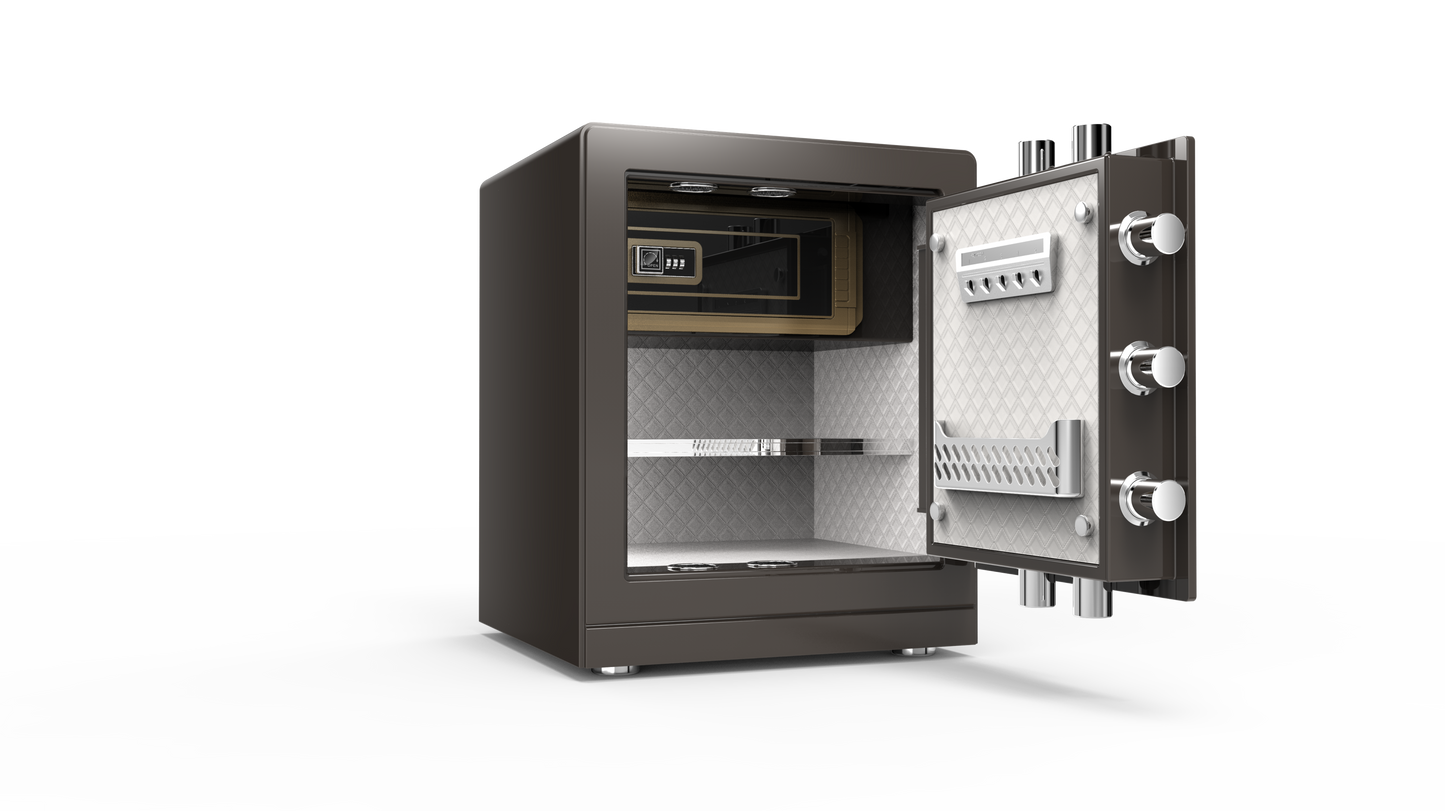 Warhourse MK2 Low-Carbon Alloy Steel Security Safe and Lockbox with Finger Print Keypad