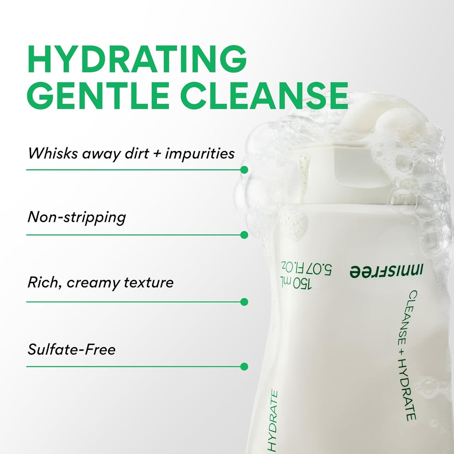 【innisfree】Green Tea Amino Acid Cleansing Foam