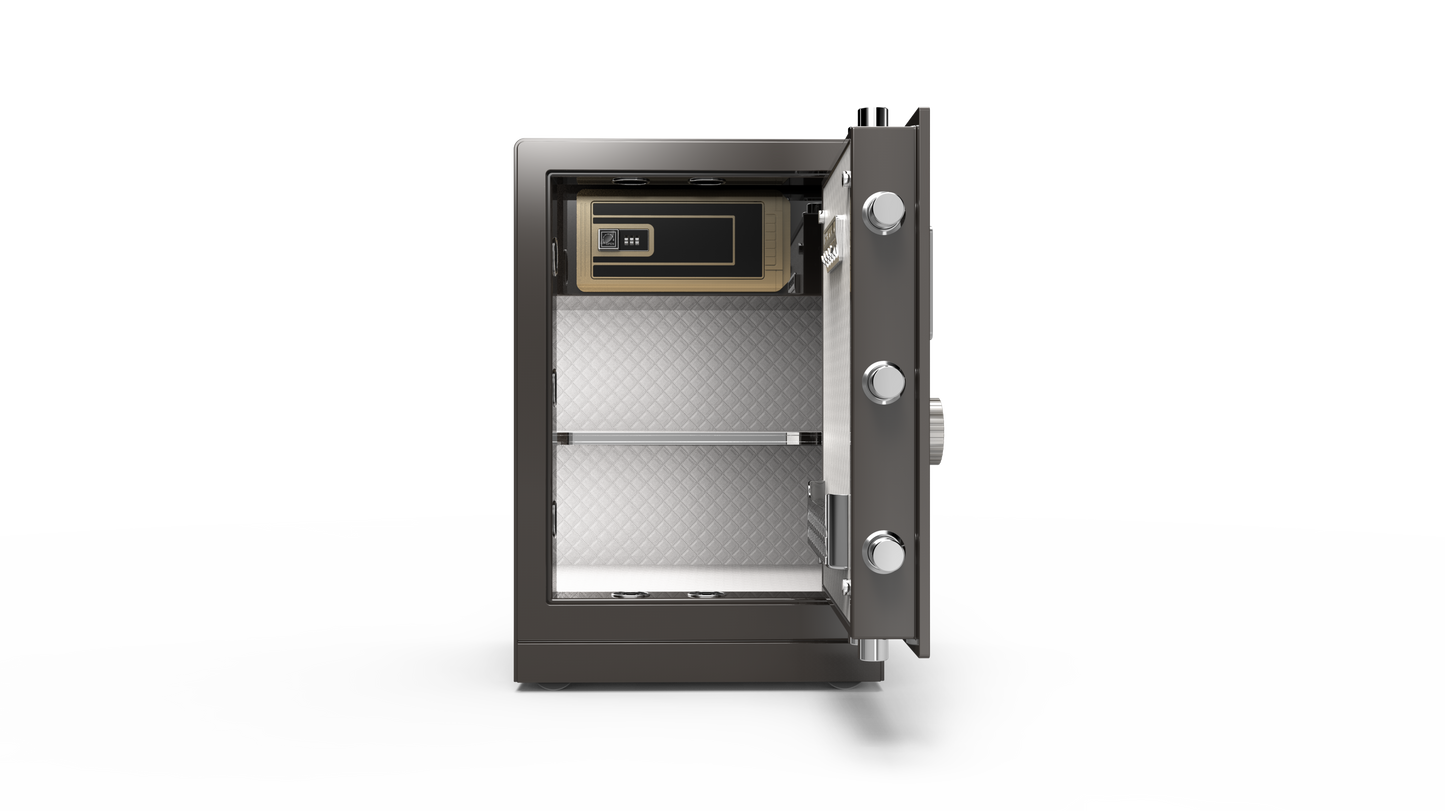 Warhourse MK2 Low-Carbon Alloy Steel Security Safe and Lockbox with Finger Print Keypad