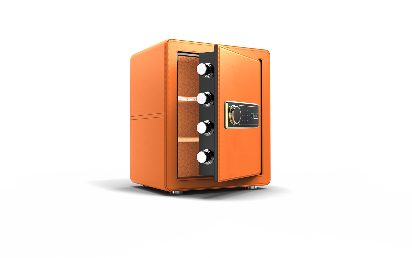 Toronto biometric fingerprint safe with digital keypad and shelf