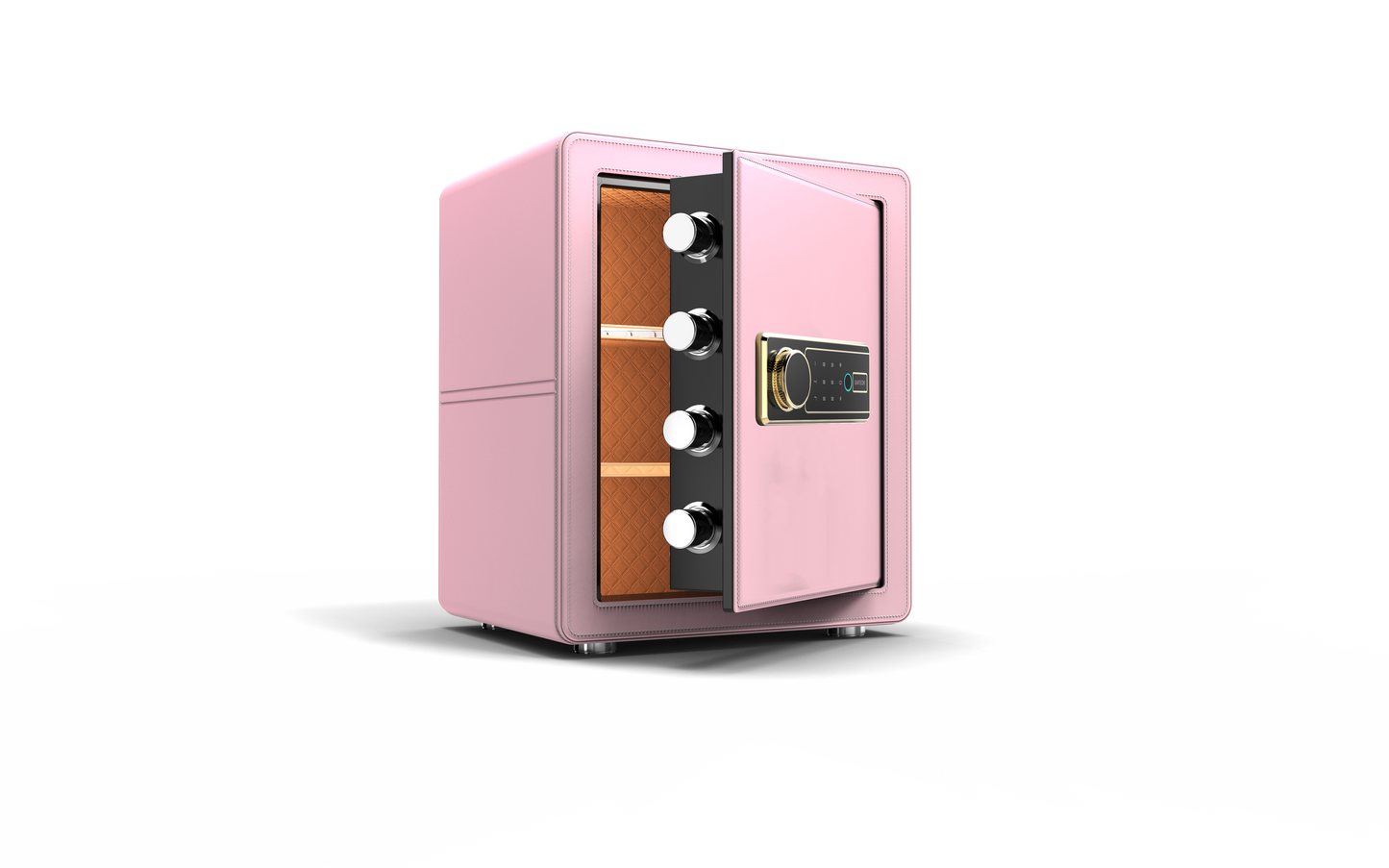 Toronto biometric fingerprint safe with digital keypad and shelf