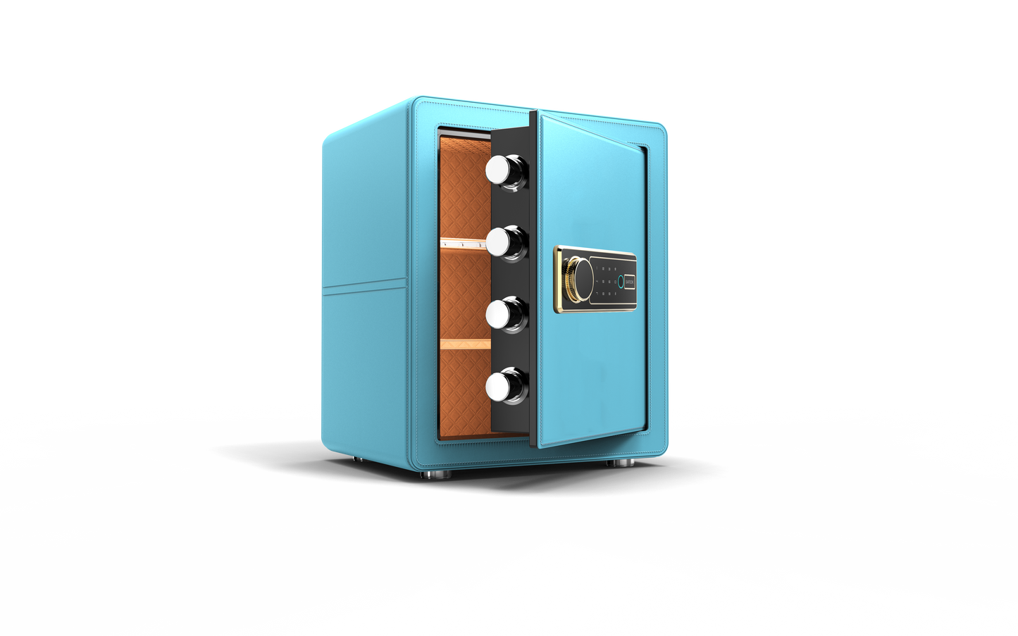 Toronto biometric fingerprint safe with digital keypad and shelf