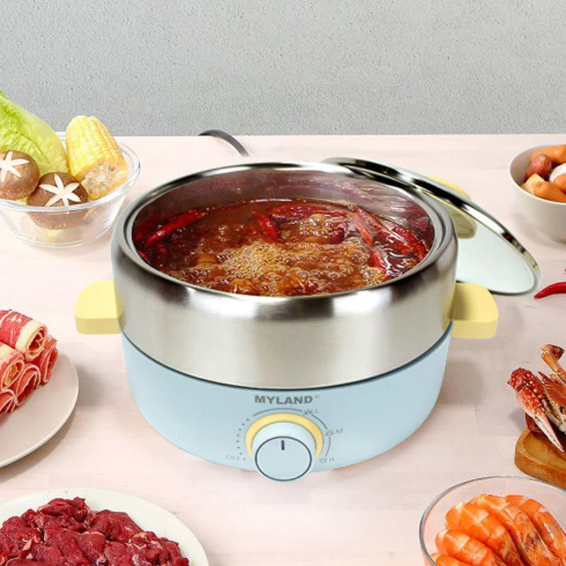 【Myland】Multifunctional Electric Hot Pot 2.5L 304 Food Grade Stainless Steel