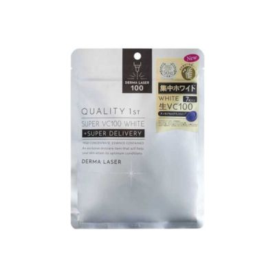 【QUALITY 1st】Derma Laser Super 100 Mask White 7 pcs