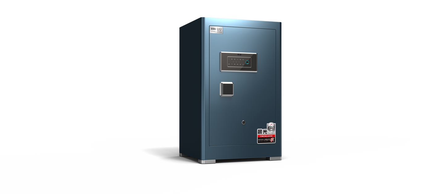 Seagull MK2 Meteor Blue Low-Carbon Alloy Steel Security Safe and Lockbox with Finger Print Keypad