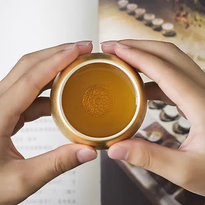 Heart Sutra Engraved Tea Cup