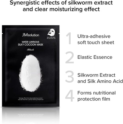 【JM Solution】Water Luminuous Silky Cocoon Black Mask