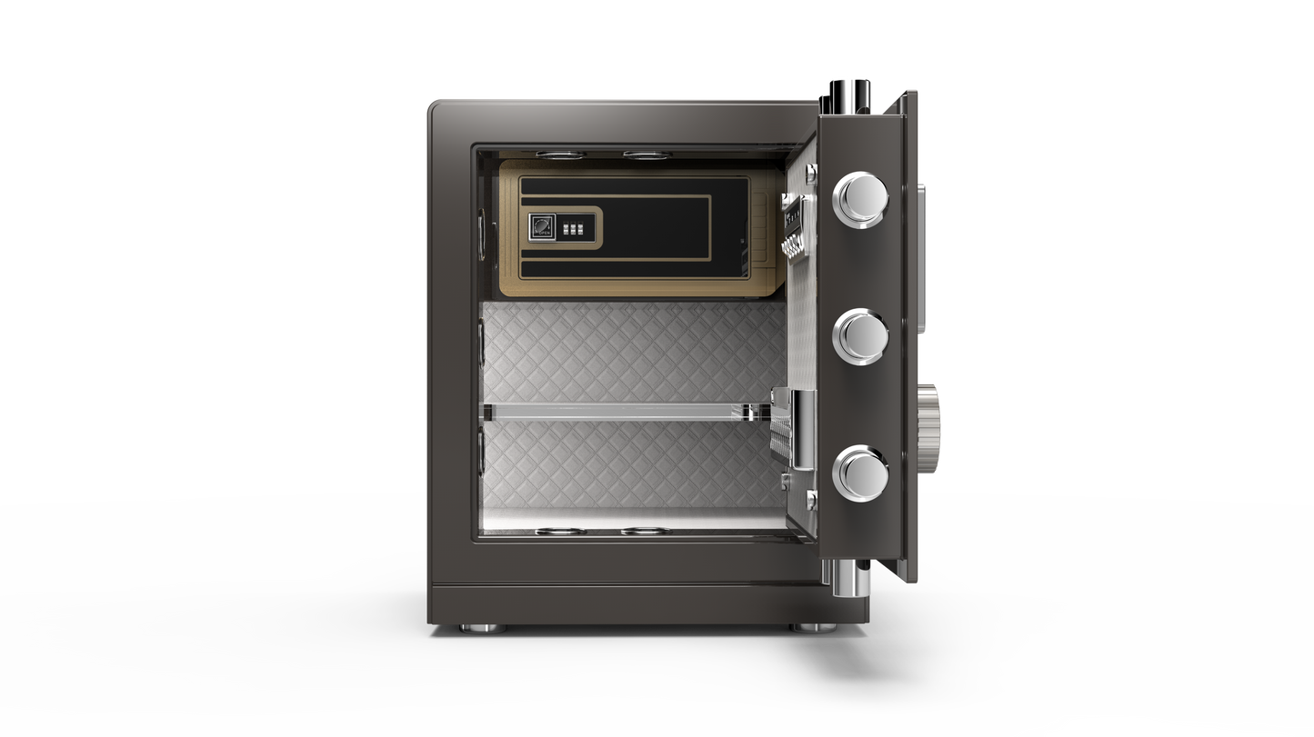Warhourse MK2 Low-Carbon Alloy Steel Security Safe and Lockbox with Finger Print Keypad
