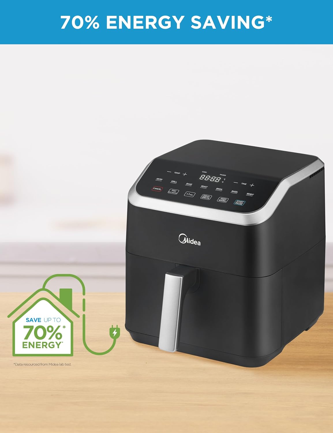【Midea】 Air Fryer MAD50109APK | 5.5 Quart