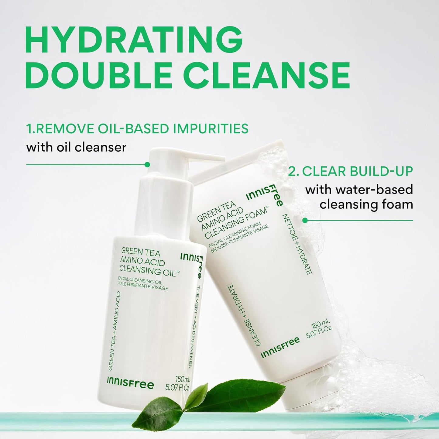 【innisfree】Green Tea Amino Acid Cleansing Foam