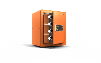 Toronto biometric fingerprint safe with digital keypad and shelf