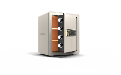 Toronto biometric fingerprint safe with digital keypad and shelf