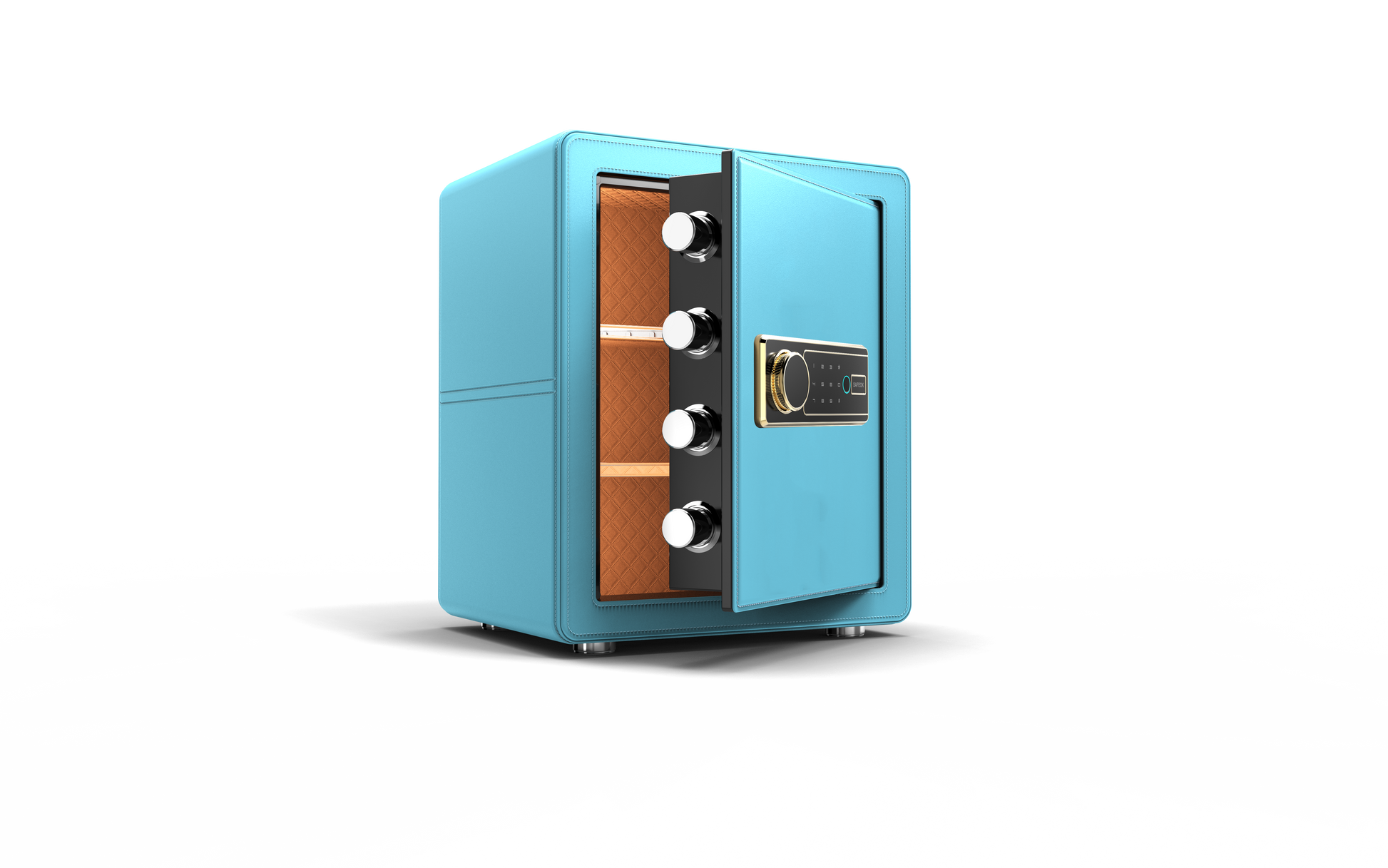 Toronto biometric fingerprint safe with digital keypad and shelf