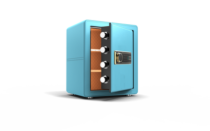 Toronto biometric fingerprint safe with digital keypad and shelf