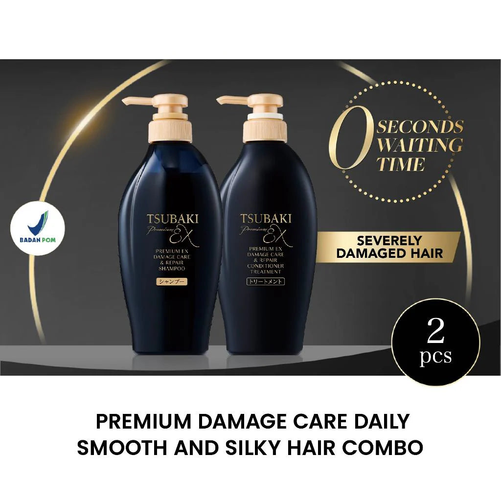 【SHISEIDO 】Tsubaki Premium EX Damage Care & Repair Shampoo and Conditioner Set