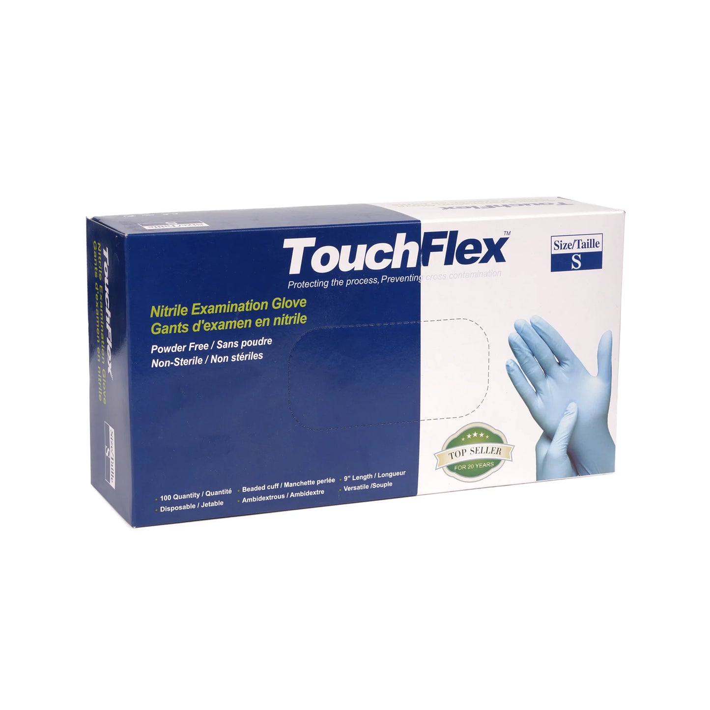 【TouchFlex】Medical Nitrile Powder-Free Examination Gloves (4.5mil) (Blue)