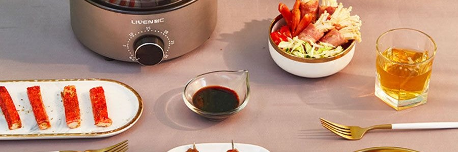 【Liven】Smokeless Electric Automatic Flipping Rotating Grill Skewer